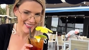 Facial for a cute blonde amateur who loves to suck dick