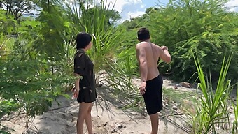 A little shaman satisfies the sexual wish of a girl on the magical island