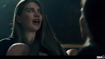 The girls are having fun at a wild party, diving into magic